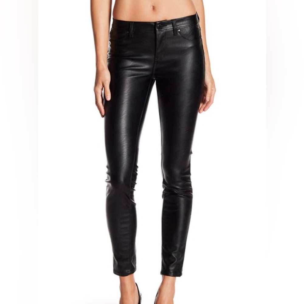 Blank NYC Vegan Faux Leather Skinny Pants Low Rise Size 29